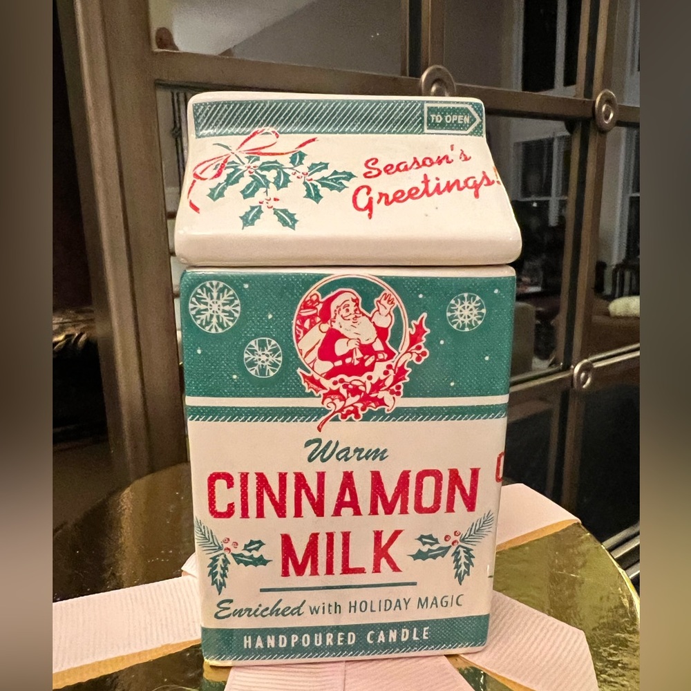 New DW Home Warm Cinnamon Milk Enriched with Holiday Magic Handpoured Ca…